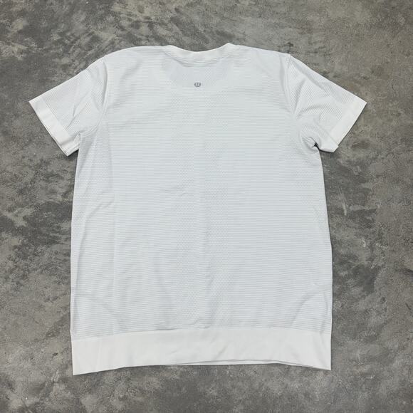 Lululemon Logo Short Sleeve Swiftly Tech T Shirt White Womens S/M Athletic Yoga - Picture 4 of 7
